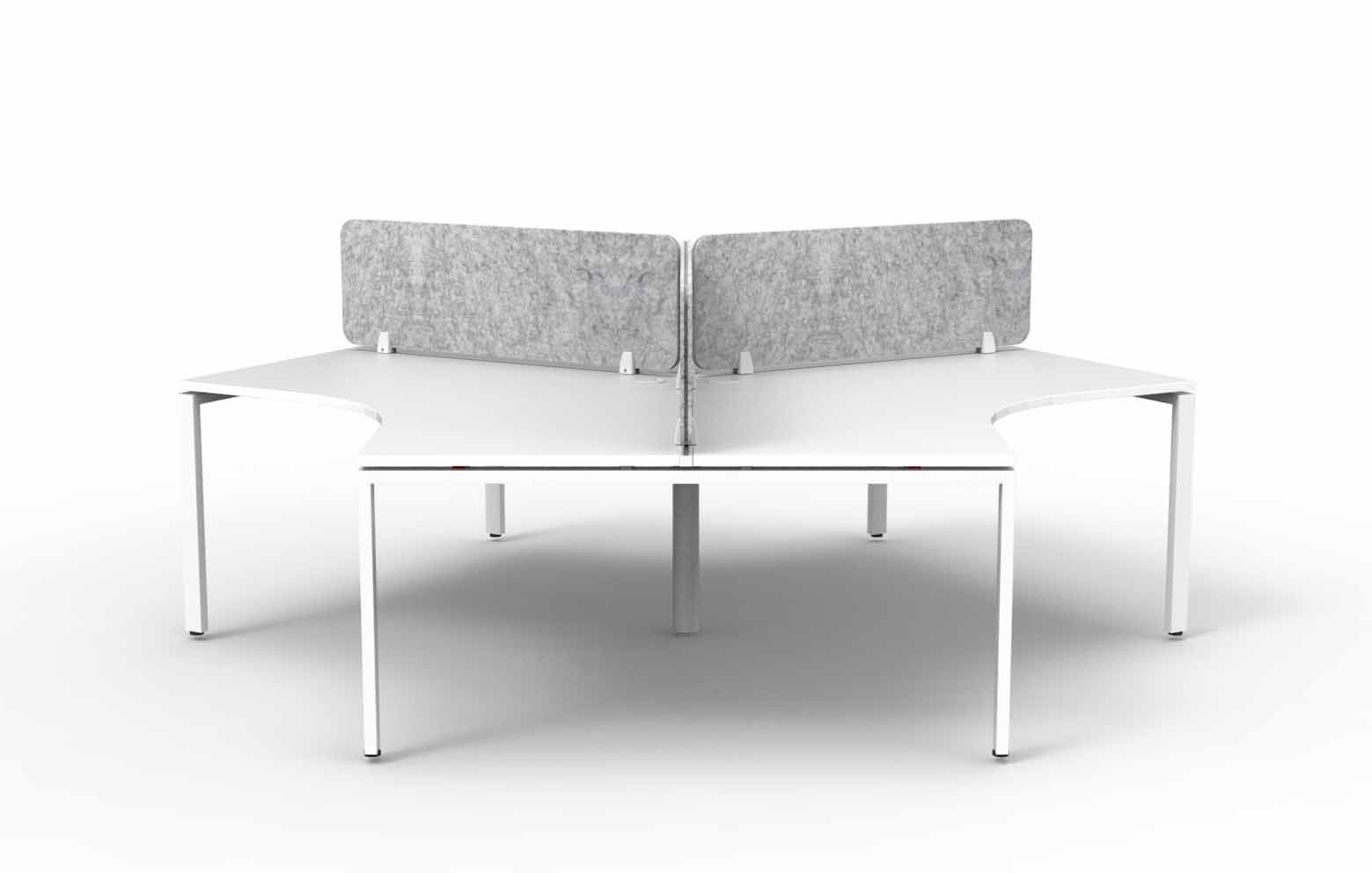 Profile 3 Person 120 Degree Workstation - with Eco Screen